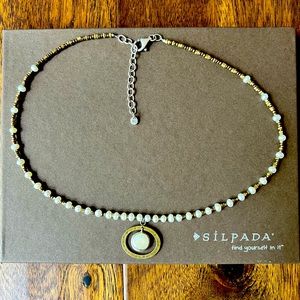 Silpada freshwater pearl necklace.  Adjustable from 17-19”